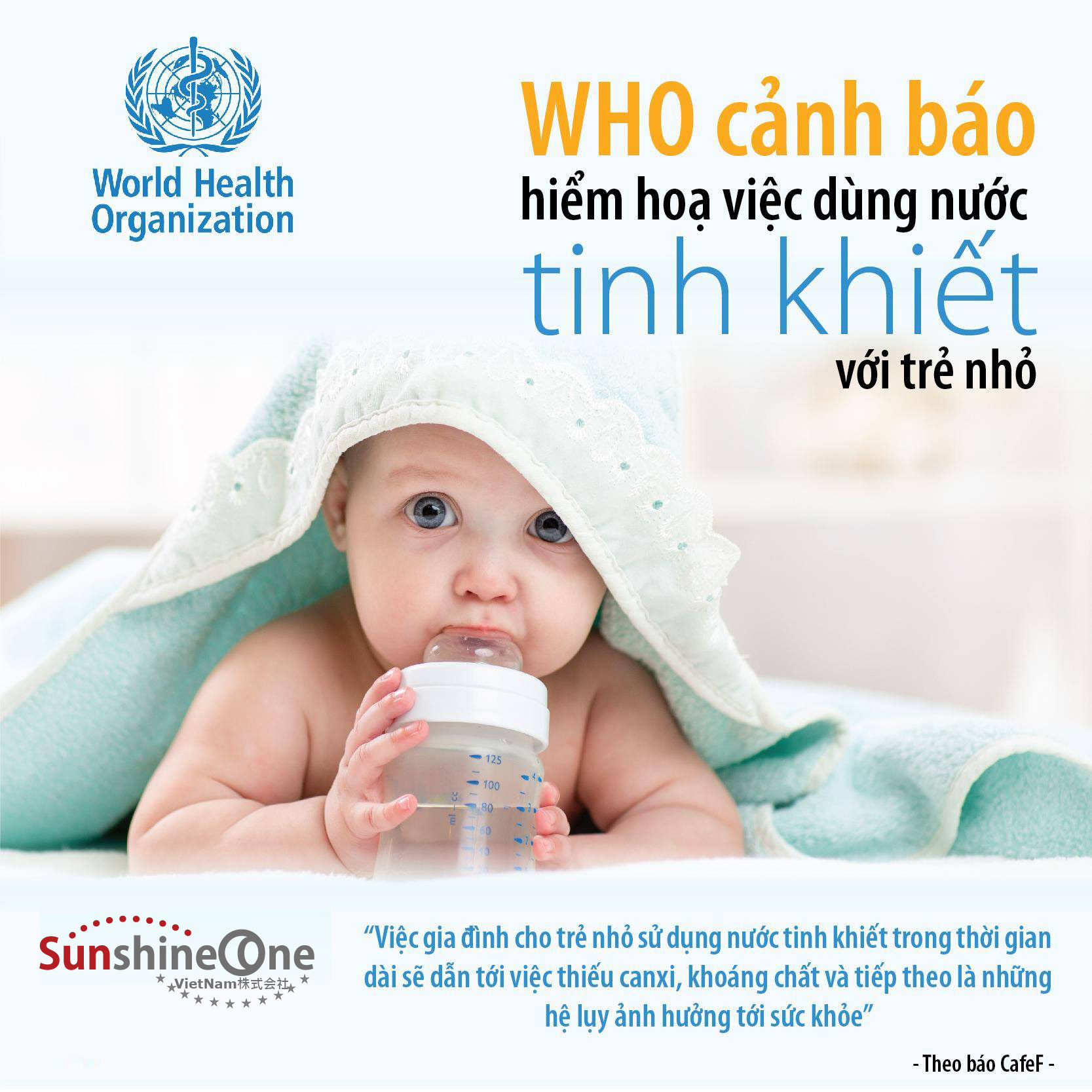 Cảnh báo rủi ro khi dùng nước tinh khiết lâu dài với trẻ nhỏ